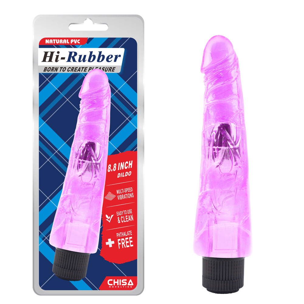 Consolador Vibrador de 8.8 Pulgadas-Morado