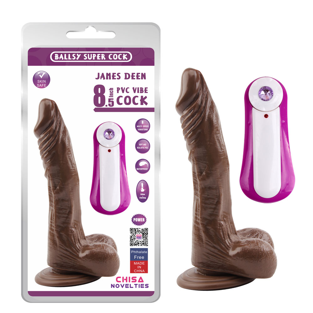 Consolador vibrador JAMES DEEN 8.5-Marrón